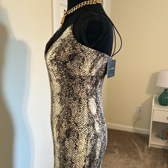 NWT Jluxlabel cobra Sylvia Diagonal strap dress S - Picture 4 of 5